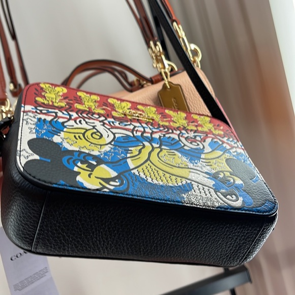 Coach Disney Mickey Mouse X Keith Haring Mini Camera Bag
Gold/Chalk Black Multi - Picture 5 of 16